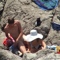 Couple has a little fun in the sun