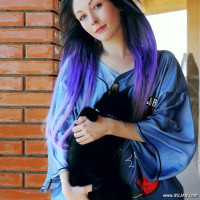 Emo girl shows everything