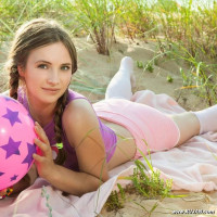Posing cutie outdoors