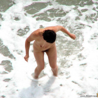 Hot black hair lady likes to get wet
