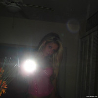 Amazing hot blonde takes off her sexy pink lingerie
