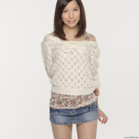 Kurara Makise looks so hot in a white sweater and a very short skirt