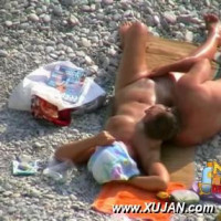 Hot young couple teases each other in public