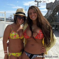 Hot girlfriends flaunting their fine tits 