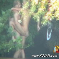 Slim blonde milf experiments her sexuality in nature