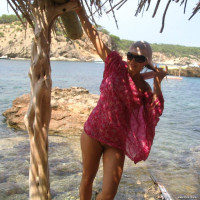 Beautiful young girls with big boobs posing outdoors