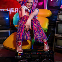 Leya Falcon gets nude on a TV set