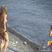 Two hot lesbians are going for a nice swim