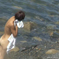 Hot couple just finished playing in the water