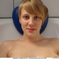 Tall sexy blondie getting facials at home and outdoor