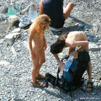 Shameless nudists anjoying sun and sex on the beach