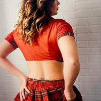Naughty Red Haired School Girl