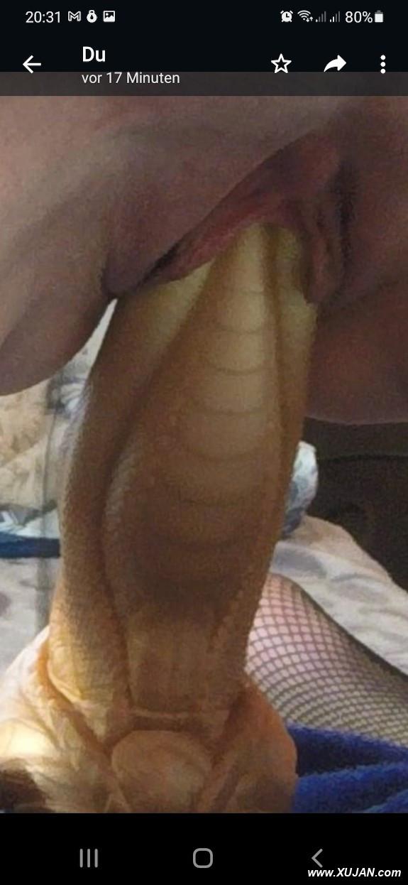 Zickenpusy on a bad dragon monster Dildo - Photo #240135