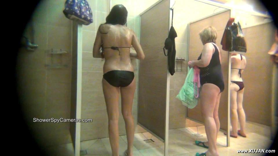 Slutty dames are always using the public showers naked - Photo #240695