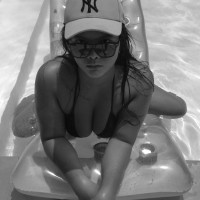 Relaxing at pool