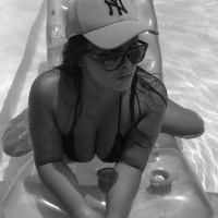 Relaxing at pool
