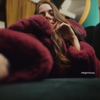 Soft fluffy fur coat Night Fantasy fetish