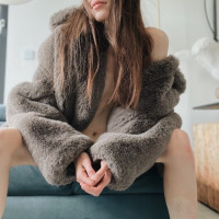 Soft fluffy fur coat Night Fantasy fetish