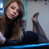 Hot teen Alex Blake pulls down her sexy pantyhose before rubbing her vagina