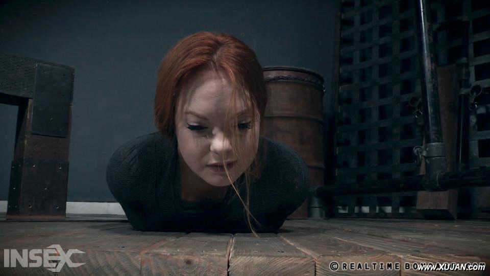 Redhead plumper Summer Hart has her ass turned red while restrained in dungeon - Photo #317330