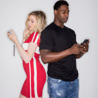 Dirty blonde Anny Aurora has interracial sex with a muscular dude