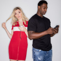 Hot teen Anny Aurora licks her lips while being banged by a black man