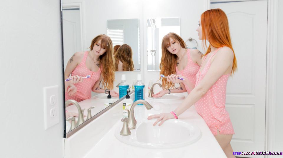 Redheaded stepsisters Scarlet Skies Amber Stark have a threesome with a boy - Photo #332113