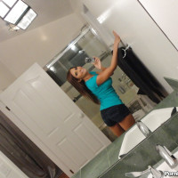 Amateur babe Madison Ivy exposing her curvy body and picturing herself