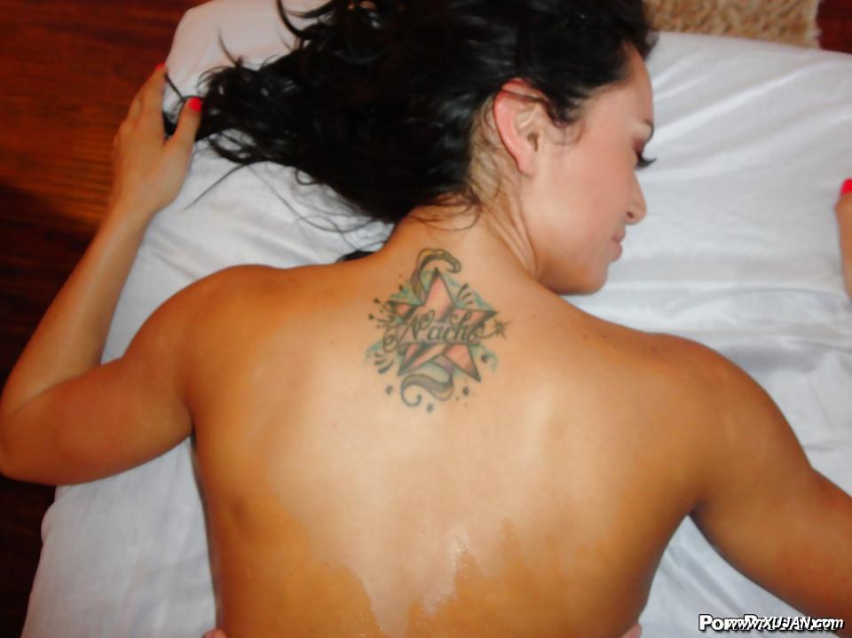 Sexy oiled up Franceska Jaimes gets her tight slot massaged stuffed - Photo #339228
