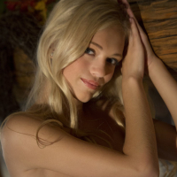 Blonde glamour model Alex Grey exhibiting nice pussy in long socks