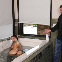 Slutty teen Christy Mack gets banged hardcore anally in the bath