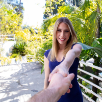 Real estate agent Anya Olsen celebrates a sale with cumshot
