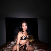 Gorgeous Latina Vanessa Sky has fun in lingerie with two horny black dudes