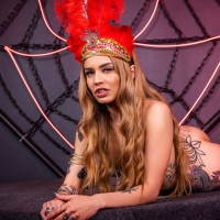 Tattooed beauty Vanessa Vega enjoys a wild ride on a big shaft