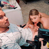 Lucy Heart in black stockings enjoys rough sex