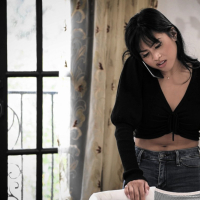 Cute slim chick Ember Snow having intense and rough fuck session