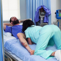 Busty doctor Savannah Sixx fucks her patient