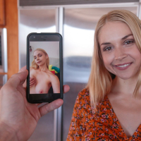 Busty blonde housewife Sarah Vandella makes love with her lucky stepson