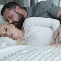 Luscious blondie Minxx Marley serving her lucky stapdads big meatpole