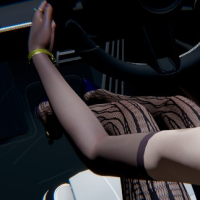Lust Art Yvette driving car