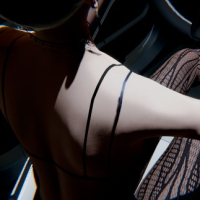 Lust Art Yvette driving car