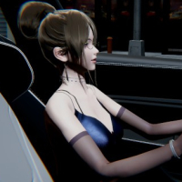 Lust Art Yvette driving car