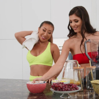 Italian hottie Leah Gotti gets down and dirty with asian babe Nicole Doshi