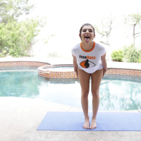 Leah Gotti removes FreeOnes TShirt and rubs Pussy