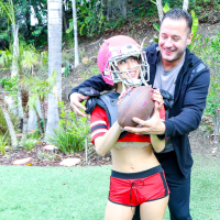 Petite football player Alexia Anders gets plugged with a king size shaft