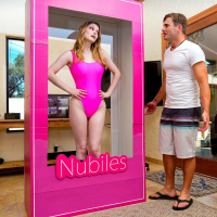 Kinky bitch Bunny Colby in pink bodysuit fucks like a true pro