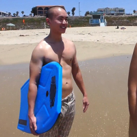 Blair Williams picked up on the beach and banged