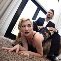 Seductive blond babe Skye Blue provides intense pleasure to shady stranger