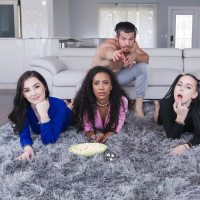 Bambi Black Demi Sutra and Megan Winters getting shagged by the same dude