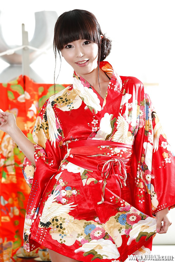 Japanese babe Marica Hase does a slow striptease out of Geisha uniform - Photo #463655